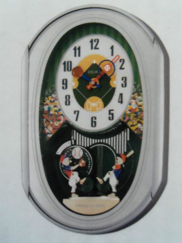 Seiko Baseball Clock Melody In Motion Animated Quality Brand New In Original Box