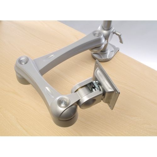 Premium High Quality Single (1) Flat Screen Arm w/Various Fittings Silver
