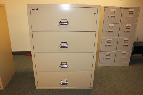 FireKing Insulated 4-Drawer Lateral File, Letter/Legal, 37-1/2&#034;w x22-1/8&#034;d