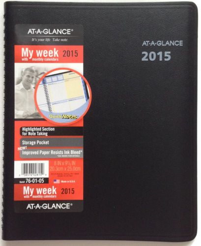 AT-A-GLANCE 2015 #76-01-05 WEEKLY/MONTHLY APPOINTMENT PLANNER W/QUICK NOTES