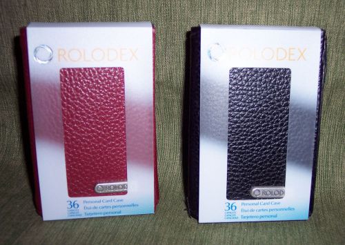 BUSINESS /CREDIT CARD/ID/WALLET-CASE *HOLDS 36* RED OR BLACK by ROLODEX -NEW