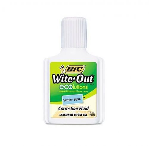 Bic wite out water based applicator correction fluid 20 ml bottle white new for sale