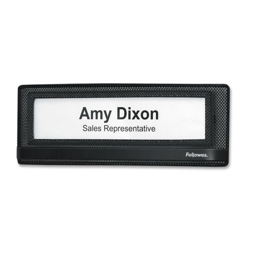 Fellowes partition additions 7703201 name plate - black for sale