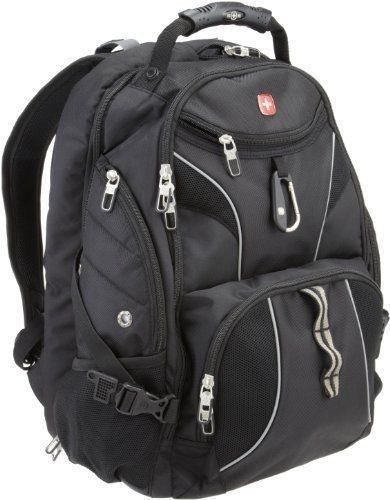 SwissGear SA1923 ScanSmart Backpack School Book Camping Bag - Black