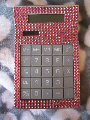 Pink Jeweled calculator - cute desk accessory