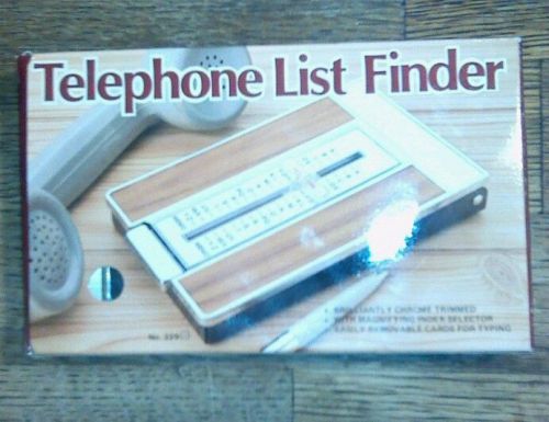 Telephone List Finder No. 329 New! Excellent