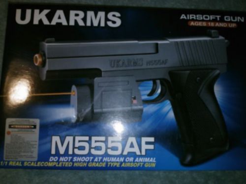 New Air Soft Hand Gun AirSoft Pistol with laser sight pointer UKARMS M555AF
