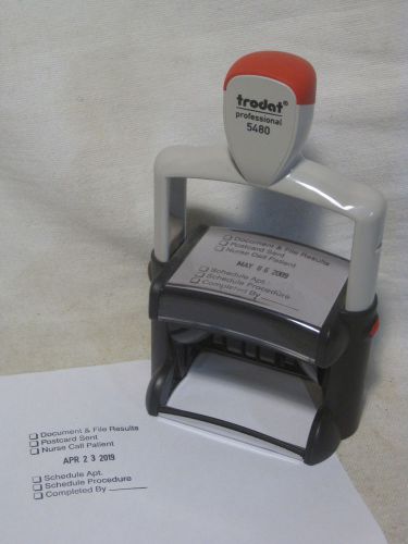 trodat professional 5480 stamping stamper executive unit date stamp desk file