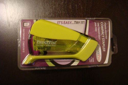New Accentra PaperPro Compact Spring Powered Stapler Lime Green, 15 Sheet, 155
