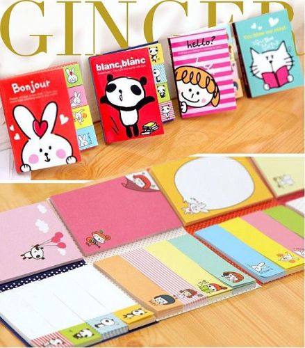KAWAII!!! Funny Sticker Post-It Bookmark Point It Marker Memo Flags Sticky Notes