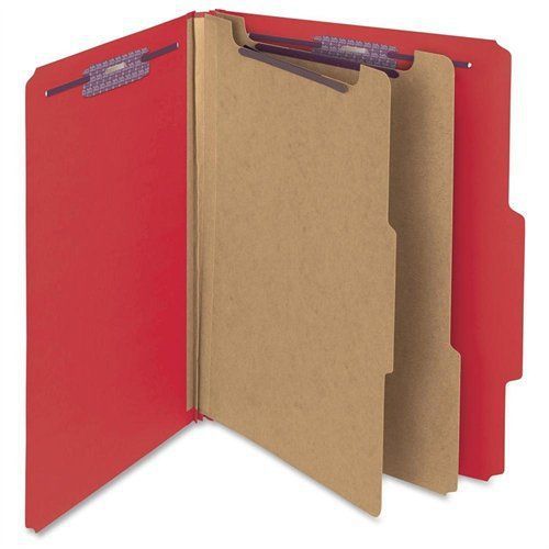 Smead 14031 bright red colored pressboard classification folders with safeshield for sale