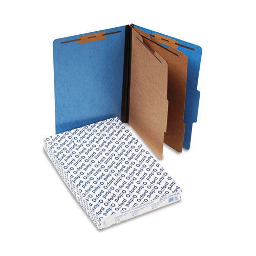 Pressguard classification folders, legal, 2 dividers, light blue, 10/box for sale