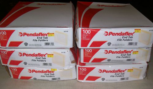 Pendaflex H110 End Tab, File Folders, Full Tab Letter Size, Manila, 100/Box