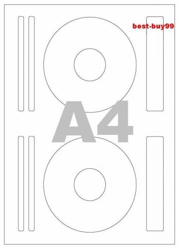 40 cd / dvd self adhesive labels / 2 labels &amp; 6 spines/list per sheet, 20 sheets for sale