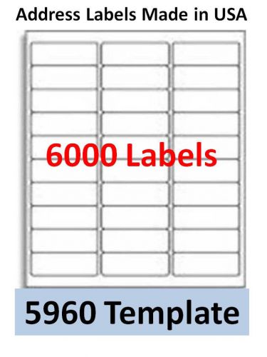 6000 laser/ink jet labels 30up address compatible with avery 5960. for sale