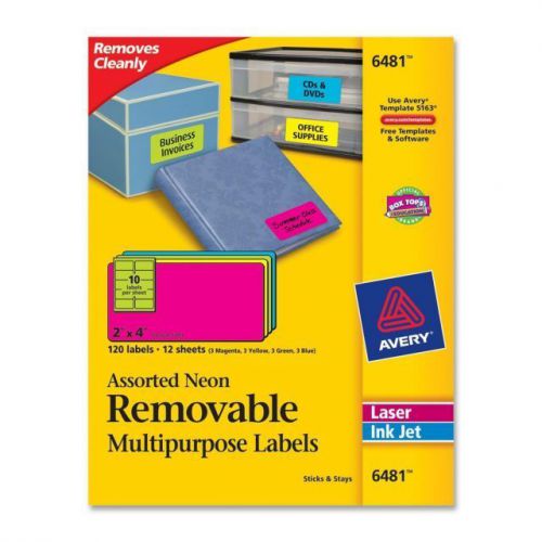 Avery removable multipurpose labels - ave6481 for sale
