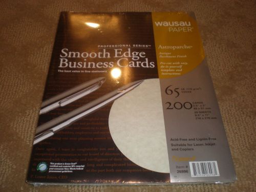 #26996 Wausau Smooth Edge Business Cards - Astroparche - 20 Sheets - 200 Count