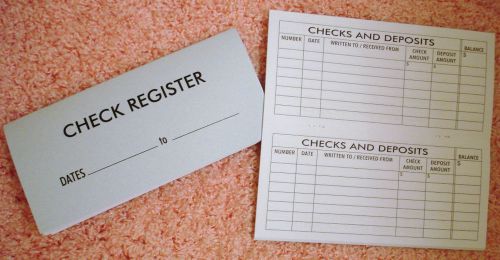 TWO    8.5 by 4 inch Check Register Medium Size Print  (Two)