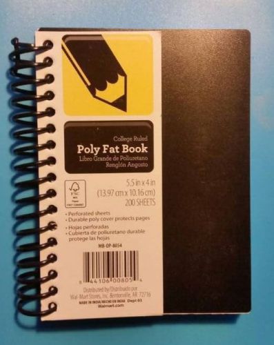 College ruled Poly Fat Notebook 5.5 in x 4 in 200 sheets
