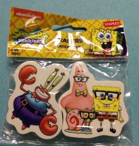 SpongeBob SquarePants and Mr.Krabs Eraser Set Birthday Party Favor Free Shipping