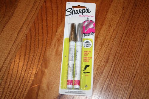 Sharpie oil-based fine point paint markers 1 gold &amp; 1 silver marker - one pack for sale