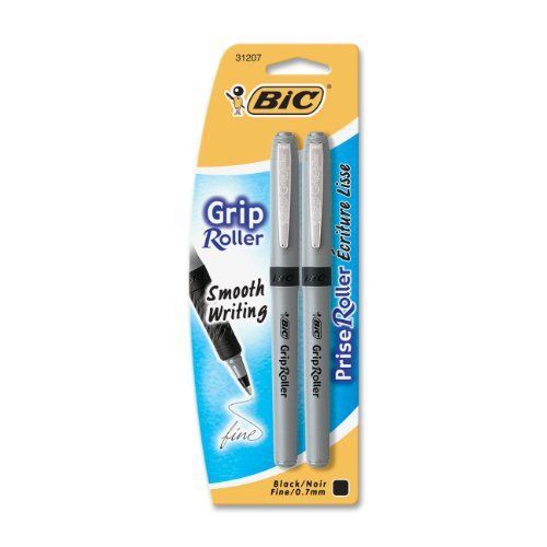 Bic Comfort Grip Rollerball Pen - Fine Pen Point Type - 0.7 Mm Pen (grep21bk)