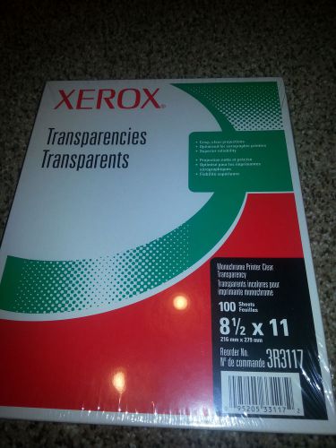 Xerox Transparency Film for Color Laser 216 mm x 279 mm, 100 sheets 8 1/2 x 11