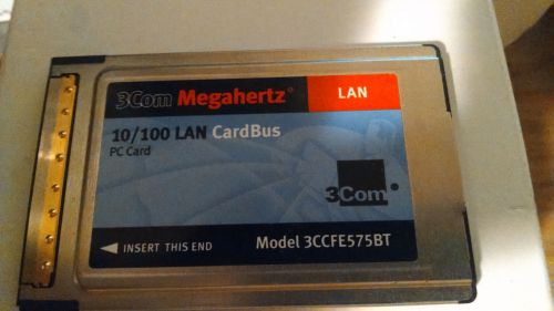 3Com Megahertz 10/100 LAN Card Bus PC Card Only (3CCFE575BT) CardBus