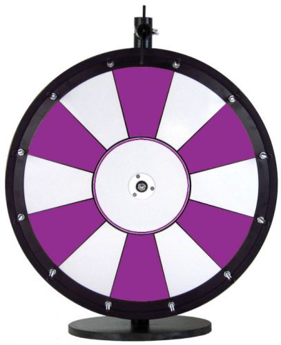 24&#034; Purple and White Promotional Dry Erase Spinning Prize Wheel
