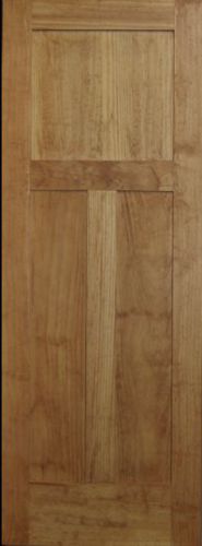 3 Panel &#034;T&#034; Shaker Style 6&#039;8&#034; Solid Wood Stain Grade Interior Door