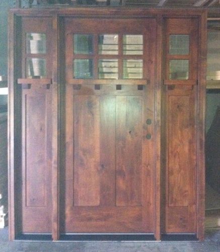 New construction cottage entry door w/(2) sidelights 8&#039;0&#034;craftsman style door for sale