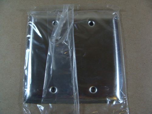 Lot of (8) new pass &amp; seymour ss23 304 stainless steel 2-gang duplex wall plate for sale