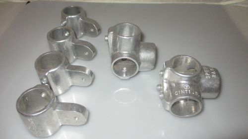LOT 7 NEW SIDE OUTLET TEE  &amp; MALE BODY SPEED-RAIL FITTINGS CONNECTORS 1.25&#034;