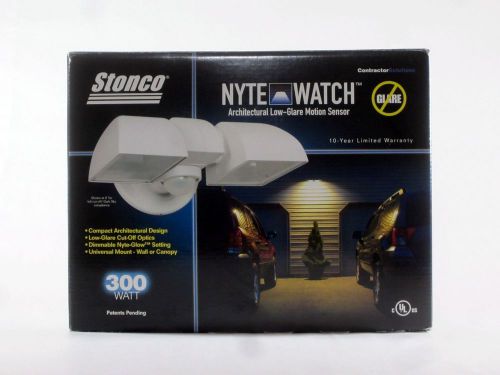 Stonco NBC2150WHT Motion Sensor,White,120V, Low-Glare, 300 Watt