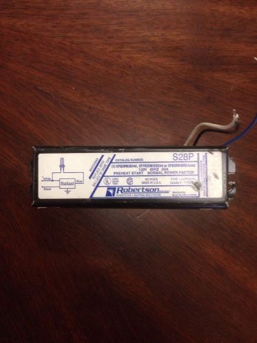 Robertson S28P Magnetic 28/26w  2-Pin Light Lamp Ballast 120V .52A for 2D 28 PL