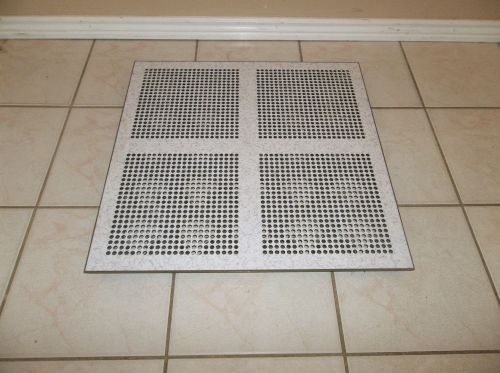 VENTED RAISED FLOOR TILE  24&#034; x  24&#034;  for Air Circulation White with Grey Specks