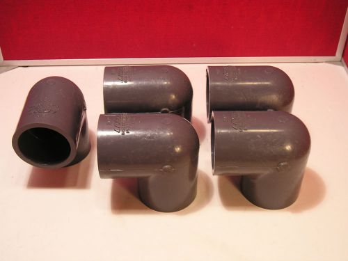 5 new lasco sch-80 (d2467) pvci 2 1/2&#034; elbow 90 degree pipe fittings for sale