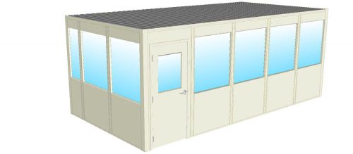 Modular in-plant warehouse office 4 wall 10x20 pre-fab vinyl shipped &amp; installed for sale