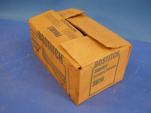 New/Old Stock Stanley Bostitch SB10 Staples Case Lot 25 Boxes 5000ea Per Case!