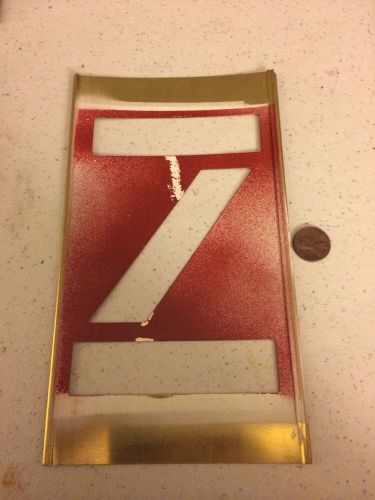 Vintage inter locking  brass stencil letter &#034;z&#034; 4.75&#034;x 8.25&#034;crafting steampunk for sale