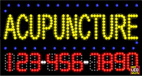 17&#034;x31&#034; Custom Animated Acupuncture LED Sign with Phone