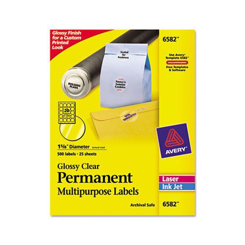 Avery Consumer Products Permanent I.D. Labels, 500/Pack
