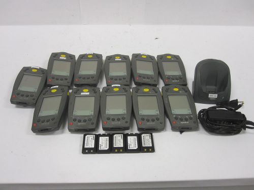 Lot of 11 Symbol SPT1846-TKG804US Scanners with 1x Cradle and 5x Batteries