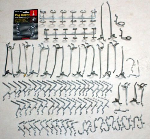 Peg Board Metal Used Hooks Mixed Lot Various Sizes