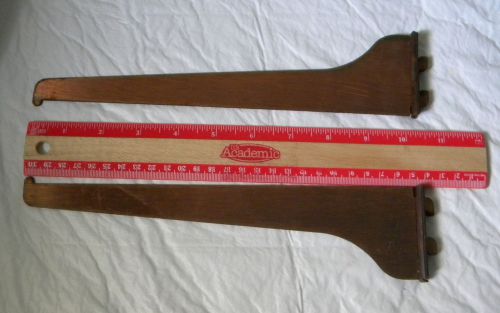 Metal Shelf Bracket for Slot Shelves Brown 10&#034; Long Pre-Owned Set of 2 Brackets