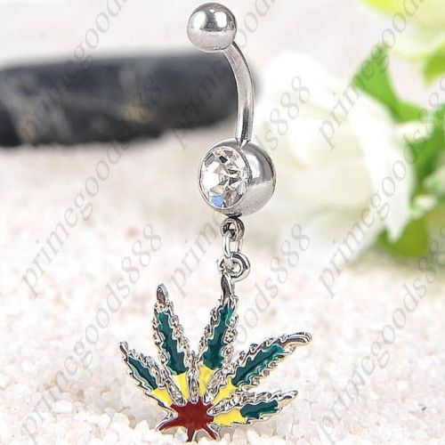 Stylish Rhinestones Belly Button Ring Jewelry for Women Lady Girl Free Shipping