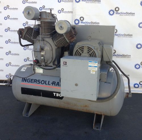 Ingersoll-rand t30 horizontal air compressor - 30 horsepower - 120 gallon for sale