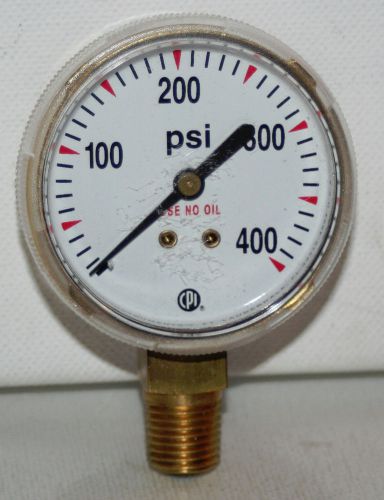 0-400 PSI  2&#034; Dial 1/4&#034;NPT Brass Pressure Gauge NEW Made In USA!!!
