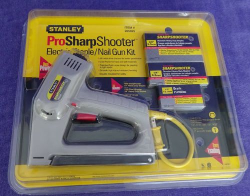 STANLEY PRO SHARP SHOOTER ELECTRIC STAPLE/NAIL GUN KIT. NEW IN SEALED PACKAGE