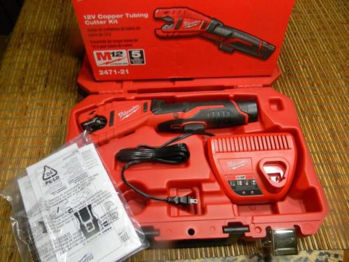 ***** milwaukee 12volt cordless copper tubing cutter # 247-21 (brand new)***** for sale